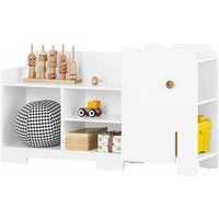 KMB62-W Kinderregal mit Elefant-Design Bücherregal Kinder Kinderzimmer Regal Kinder Aufbewahrungsregal für Kinder Kinderzimmer Möbel Weiß bht ca.: von SOBUY