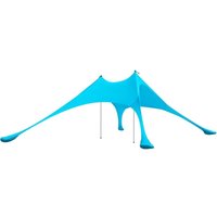 OZT01-HB Lycra Strandzelt Sonnensegel Strandmuschel Tragbarer Strandzelt mit Alu-Stangen Sonnenschutz einfacher Aufbau für Strand Hellblau bht ca. von SOBUY