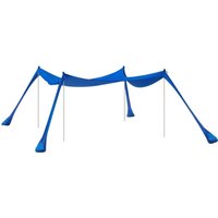 OZT02-DB Lycra Strandzelt Sonnensegel Strandmuschel Tragbarer Strandzelt mit Alu-Stangen Sonnenschutz einfacher Aufbau für Strand Dunkelblau bht ca. von SOBUY