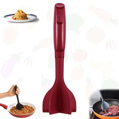 SOCLING Fleischstampfer, Hackfleisch Zerkleinerer, Antihaft-Küchenhelfer, Fleischwolf für Burger, Kartoffelstößel, Ergonomisch, Nylon, Hacken, Mischen von SOCLING