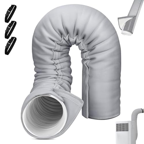 Klimaanlage Schlauch Isolierung,klimaschlauch Dämmung Manschette,klimaanlagen Schlauch Wärmeschutz,Reusable and Washable,3 Adjustable Buckles,Suitable for Pipe Diameters of 12-15 Centimeters-B von SOCLING
