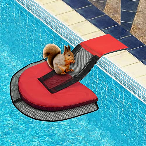 SOCLING Pool Escape Ramp für kleine Tiere, Floating Animal Rescue Tool für Schwimmbecken, Rot, Oxford und Mesh, 2,5 Meter, Fluchtrampe von SOCLING
