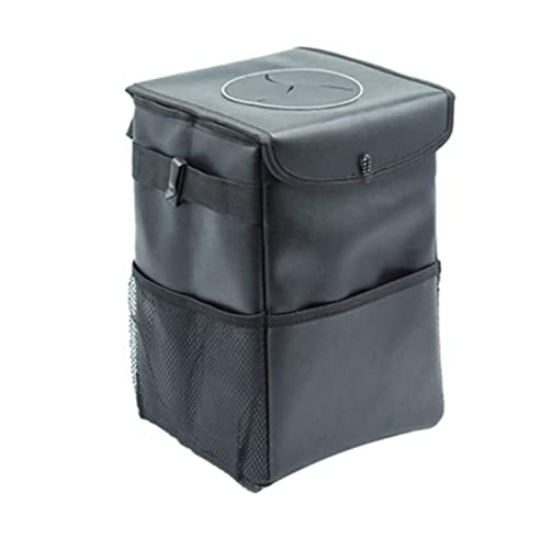 Abfalleimer Küche Mülleimer Autopülleimer Mit Deckel Und Aufbewahrungstasche Mit 2 Haken Leicht Zu Reinigen Verwendet Für Haushalt Mülleimer Mülleimer Mülleimer Abfalleimer ( Color : Nero , Size : 20 von SOCUY