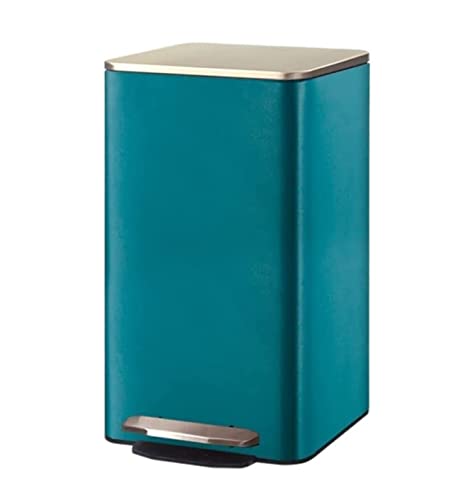 Abfalleimer Küche Mülleimer Haushalt Mülleimer Wohnzimmer Kreative Schritt Mülleimer Mit Deckel Schlafzimmer Büro Bad Mülleimer Abfalleimer (Color : G, Size : 9L) von SOCUY