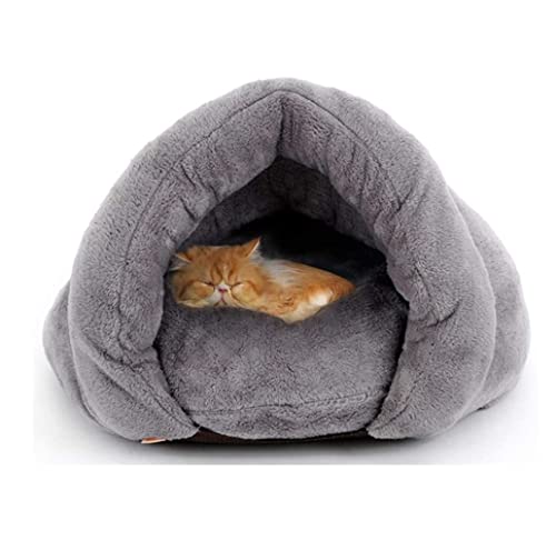 Hundekorb Hundebett Katzenbett Hundesofa Herbst-Winter-Welpen-Haustier-Bett-Katzen-Hunde-weiches Warmes Nest-Zwinger-Bett-Höhlen-Haus-Schlafsack-Matten-Auflage-Zelt-Haustier-gemütliche Betten-Haustier von SOCUY