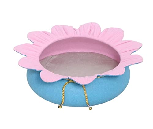 Hundekorb Hundebett Katzenbett Hundesofa Sonnenblumen-Form-Filz-Haustier-Bett Für Haustier-Katzen-Hund-Teddybär, Der Kleine Hunde-Katzen-Nest-nettes Schlafbett-Katzen-Hundebett Schläft Hundekörbchen H von SOCUY