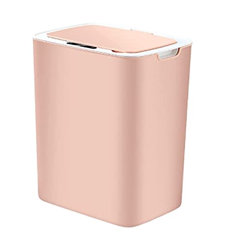 Mülleimer Küche Mülleimer Haushalt Smart Sensor Abfallbehälter Mülleimer Abfallbehälter Müll Für Büro Papierkorb Abfalleimer Bad (Color : Pink, Size : 25 * 18 * 30cm) von SOCUY