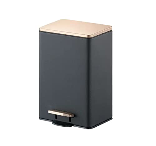Mülleimer Mülleimer Haushalt Mülleimer Wohnzimmer Kreative Mülleimer Mit Deckel Schlafzimmer Büro Badezimmer Eimer Müll Mülleimer (Color : Svart, Size : 9L) von SOCUY