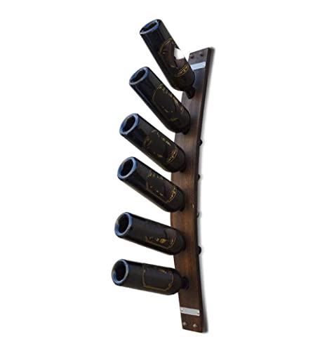 SOCUY Weinregal Flaschenregal Weinregale Weinregal Aus Holz Zum Aufhängen, Retro-Weinflaschenregal, Weinflaschenhalter, Bar, Weinkeller Weinflaschenhalter (Color : A) von SOCUY