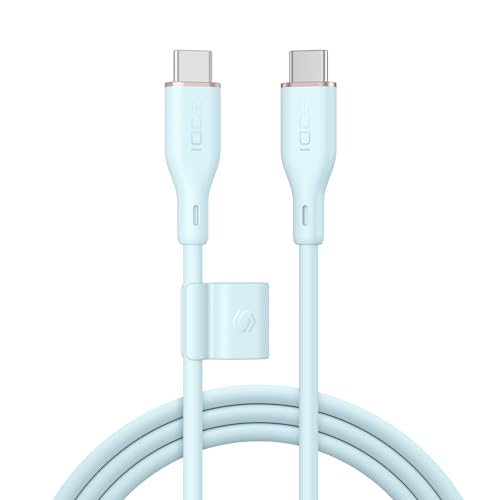 SODI USB C auf USB C Kabel 100W, Schnellladekabel USB C Kompatibel mit MacBook Pro 2020, iPad Pro 2020, iPad Air 5, Galaxy S24, Pixel, Switch, LG und mehr, 480Mbps, mit Kabel-Clip, 1.8M, Blau von SODI