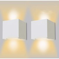 12W 2er Set Moderne wasserdichte IP65 Wandleuchte für den Innenbereich, verstellbares Up-Down-Design, 3000K Warmweiß - RWLighting & Beleuchtung / von SOEKAVIA