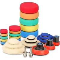 29-teiliges Polierpad, 25 mm, 50 mm, 80 mm, Polierschwamm-Set mit M14-Bohrer zum Schleifen und Polieren von Autos für RO/DA-Poliermaschine mit von SOEKAVIA