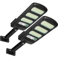 2er-Pack 213 LED-Solarleuchten für den Außenbereich mit Bewegungsmelder, wasserdicht, 180° verstellbar, solarbetriebene Leuchten für Außenwand, von SOEKAVIA