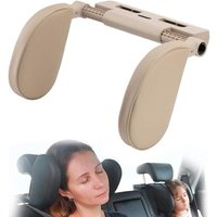 Soekavia - Auto-Kopfstütze für Erwachsene und Kinder, verstellbare Nackenstütze für Autositze (Beige) – rw von SOEKAVIA