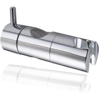 Soekavia - Duschkopfhalter, Handbrausehaken mit Saugnapf, Duschkopf-Wandhalterung, universell austauschbare Duschgleitschiene (25 mm, Silber) von SOEKAVIA