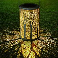 Led Solar Laterne, Außen Hängelampe Vintage Metall Dekorative Hängeleuchte Wasserdicht IP44 Marokkanische Silhouette Beleuchtung für Garten Terrasse von SOEKAVIA