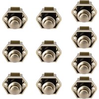 Soekavia - 10 stücke Mini Push Button Schublade Schrank Türschloss Caravan Wohnmobil Nickel Boot Lock Knob Soekavia - 10 stücke Mini Push Button Schublade Schrank Türschloss Caravan Wohnmobil Nickel Boot Lock Knob von SOEKAVIA