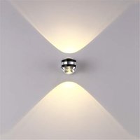 6W led Wandleuchte Innen Modern Deko Lampe Kreatives Original Design Beleuchtung Aluminium Leuchten für Schlafzimmer Zuhause Flur Wohnzimmer Warmweiß von SOEKAVIA