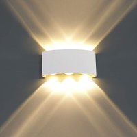 Moderne led Wandleuchte 6W Warmweiß [Energieklasse a+] für Badezimmer Veranda Schlafzimmer Flur Wohnzimmer Treppenhaus - Weiß - RWLuminaire / von SOEKAVIA