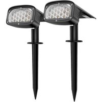 Solar-Flutlicht für den Außenbereich, 34 LEDs, wasserdichtes Solar-Gartenlicht, 2-in-1-Solarstrahler mit 3 Modi, Installation für Terrassenwege, von SOEKAVIA