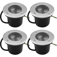 Unterirdische Lichter, Warmweiße led Unterirdische Gartenbeleuchtung, Außenbeleuchtung-IP68 AC85-265V (4er Pack, 3W) - RWLighting & Beleuchtung / von SOEKAVIA