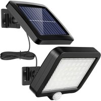 Solarleuchte Außen mit Bewegungsmelder 56 led, Wasserdicht IP65 120° Solar Gartenleuchte mit 5m Kabel [Energieklasse a++] - RWLighting & Beleuchtung von SOEKAVIA