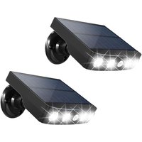 Solarleuchte für den Außenbereich, 4 LED-Solar-Außenbeleuchtung mit 2 w Hochleistungs-Solarpanel, Bewegungsmelder, 360° kabellos verstellbare von SOEKAVIA