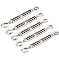 Spannschlösser aus Edelstahl 304, M5-Spannschloss aus Edelstahl, Spannschloss mit Haken und Öse aus Edelstahl 304, geeignet zum Festziehen von Kabeln Spannschlösser aus Edelstahl 304, M5-Spannschloss aus Edelstahl, Spannschloss mit Haken und Öse aus Edelstahl 304, geeignet zum Festziehen von Kabeln von SOEKAVIA