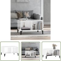 Soekavia - The Living Store Couchtisch Hochglanz-Weiß 60x50x36,5 cm Holzwerkstoff - Couchtisch - Wohnraumgestaltung - Industriel Stil - Holzwerkstoff von SOEKAVIA