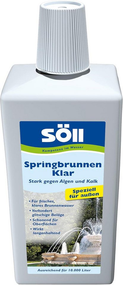 SÖLL Gartenpflege-Set Söll Springbrunnen Klar 500 ml für 5.000 Liter von SÖLL