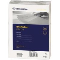 Soennecken - Briefumschlag din C6 162 x 114 mm (b x h) ohne Fenster 75g/m² mit Selbstklebung Papier weiß 100 St./Pack. von SOENNECKEN