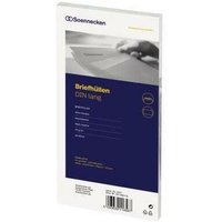 Briefumschlag din lang 220 x 110 mm (b x h) ohne Fenster 75g/m² mit gummierter Klappe Papier weiß 25 St./Pack. von SOENNECKEN