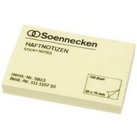 Haftnotiz 50 x 75 mm (B x H) gelb 100 Bl. von SOENNECKEN