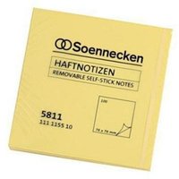 Haftnotiz 75 x 75 mm (b x h) gelb 100 Bl. von SOENNECKEN