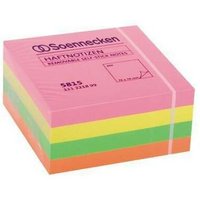 Haftnotizwürfel 75 x 75 mm (B x H) neonfarben 400 Bl. von SOENNECKEN