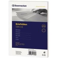 Soennecken - Briefumschlag din C6 162 x 114 mm (b x h) ohne Fenster 75g/m² mit gummierter Klappe Papier weiß 25 St./Pack. von SOENNECKEN