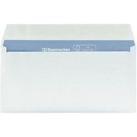 Briefumschlag Premium din lang 220 x 110 mm (b x h) ohne Fenster 100g/m² mit Haftklebung Papier weiß 25 St./Pack. von SOENNECKEN