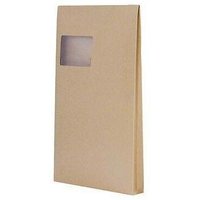 Soennecken - Faltentasche din C4 229 x 324 mm (b x h) mit Fenster 130g/m² mit Haftklebung Papier natronbraun 25 St./Pack. von SOENNECKEN
