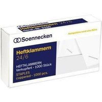 Heftklammer 24/6 Heftzange 124 Stahl verkupfert 1.000 St./Pack. von SOENNECKEN