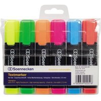 Textmarker 3374 sortiert 6 St./Pack. - Soennecken von SOENNECKEN