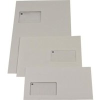 Versandtasche oeco din C4 mit Fenster 100g/m² mit Selbstklebung Papier ohne Fadenverstärkung grau 250 St./Pack. von SOENNECKEN