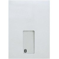 Versandtasche oeco din C5 162 x 229 mm (b x h) mit Fenster 90g/m² mit Haftklebung Papier 100 % recycelt weiß 500 St./Pack. von SOENNECKEN