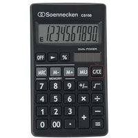 Taschenrechner CS150 1 x 10-stellig schwarz Solar-Energie von SOENNECKEN