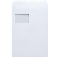 Versandtasche din C4 229 x 324 mm (b x h) mit Fenster 90g/m² mit Haftklebung Papier weiß 25 St./Pack. von SOENNECKEN