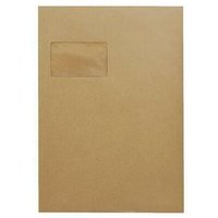 Soennecken - Versandtasche din C4 229 x 324 mm (b x h) mit Fenster 90g/m² mit Selbstklebung natronbraun 25 St./Pack. von SOENNECKEN