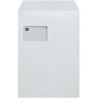 Versandtasche oeco din C4 229 x 324 mm (b x h) mit Fenster 90g/m² mit Haftklebung Papier 100 % recycelt weiß 250 St./Pack. von SOENNECKEN