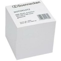 Zettelklotz 9 x 9 x 9 cm (B x H x T) 80g/m² holzfrei weiß 800 Bl. von SOENNECKEN