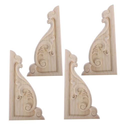 4 Stück Massive Holzschnitzdekoration Eckleiste Eckapplikation Holzgeschnitzte Anwendung Onlay-Blume aus massiver Holzschnitzerei Barockapparat Holz Onlays Applikationen Khaki 4 Stück Massive Holzschnitzdekoration Eckleiste Eckapplikation Holzgeschnitzte Anwendung Onlay-Blume aus massiver Holzschnitzerei Barockapparat Holz Onlays Applikationen Khaki von SOESFOUFU