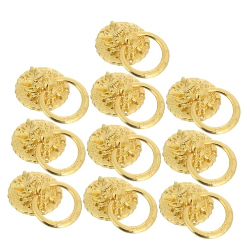 SOESFOUFU 10 Stück Vintage Löwenkopf Möbelknöpfe Goldene Griffe für Schränke Einfache Montage für Küchen Schlafzimmer SOESFOUFU 10 Stück Vintage Löwenkopf Möbelknöpfe Goldene Griffe für Schränke Einfache Montage für Küchen Schlafzimmer von SOESFOUFU