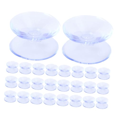 SOESFOUFU 100 Stück Doppelseitige Saugnäpfe Glas Tischplatten Antirutsch Pads aus Silikon Transparent rutschfeste Schutzpuffer für Wohn Arbeitsbereiche von SOESFOUFU